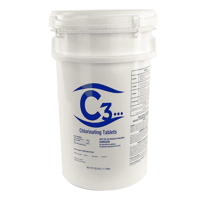 C3 1 Stabilized Trichloro Chlorine Tablets for Swimming Pools 50lbs - Image 6