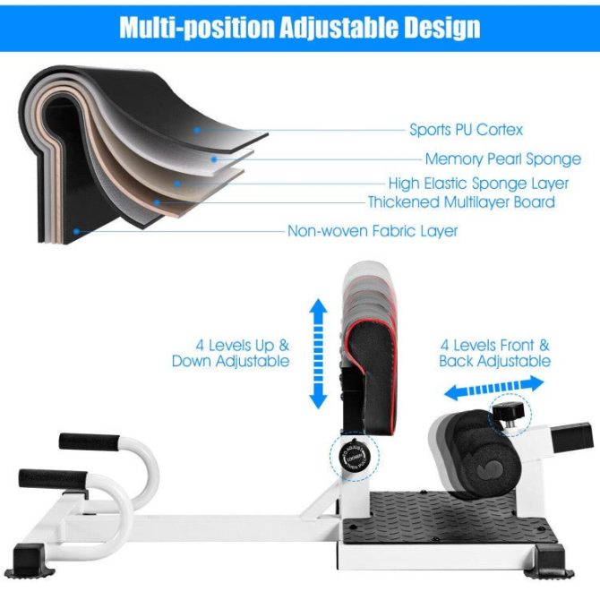 Premium All-In-One Home Gym Squat Machine Equipment W/ Anti-Skid Pads - Image 3