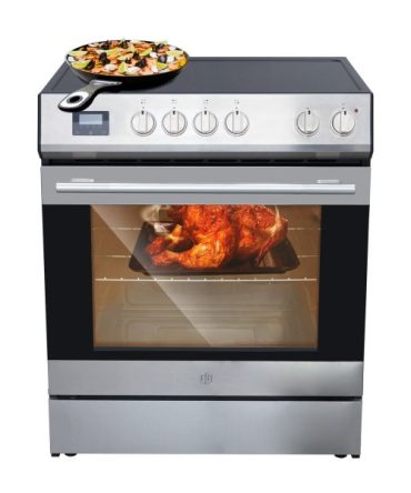 Front Control Electric Range Oven with 5 Cooktop Elements with 6 Cooking Power Options, Freestanding Oven, 5.0 cu. ft. Capacity Stainless Steel