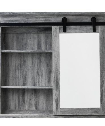 31 in. x 29 in. Barn Door Medicine Cabinet