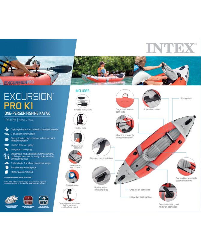 Excursion Pro K1 Inflatable Kayak 1 Person - Image 20