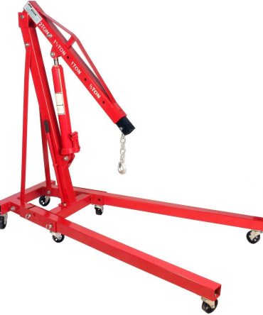 Dragway Tools 2 Ton Folding Hydraulic Engine Hoist Cherry Picker Shop Crane Hoist Lift with 6 Fully Rotating Caster Wheels