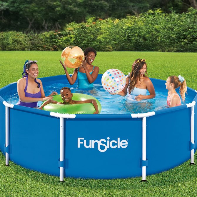 Funsicle 10ft x 30in Round Activity Above Ground Pool with SkimmerPlus Filter Pump, Age 6 up - Image 12
