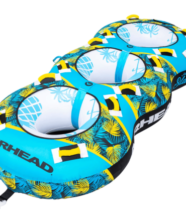 BLAST 3 Inflatable Open Top 3-Person Towable Waterskiing Towables Tube, Tropical Blue