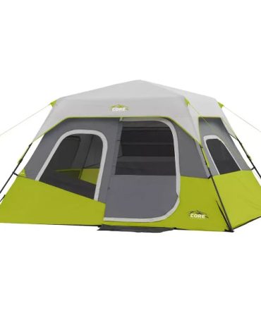 CORE Equipment Instant 6 Person Cabin Tent, Green/Gray
